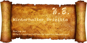Winterhalter Brigitta névjegykártya